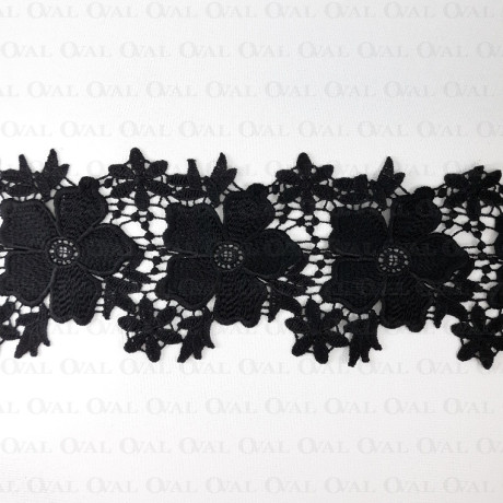 Lace 90mm /1m black 2160