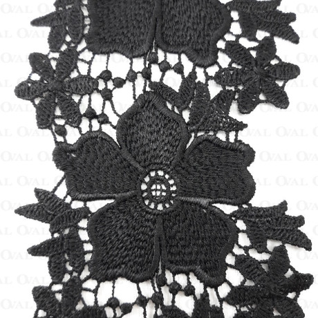Lace 90mm /1m black 2160