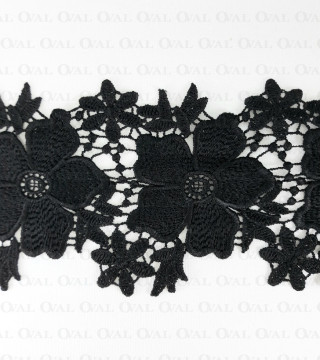 Lace 90mm /1m black 2160