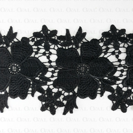Lace 90mm /1m black 2160