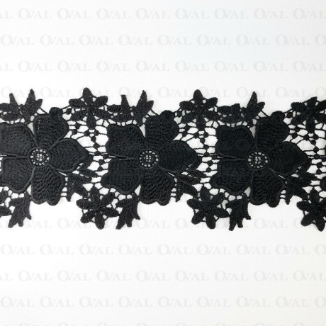 Lace 90mm /1m black 2160