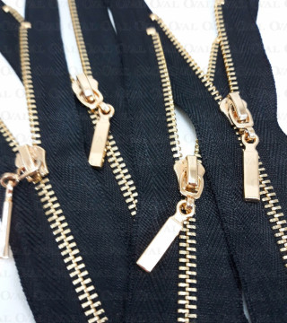 Metal zips 25cm/50pcs non-separating 3981