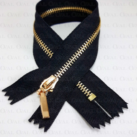 Metal zips 25cm/50pcs non-separating 3981