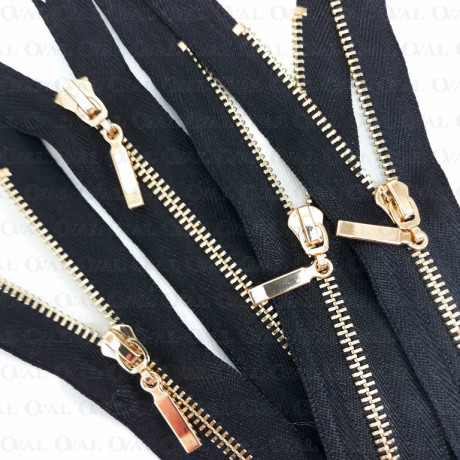 Metal zips 25cm/50pcs non-separating 3981