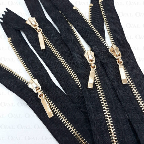 Metal zips 25cm/50pcs non-separating 3981