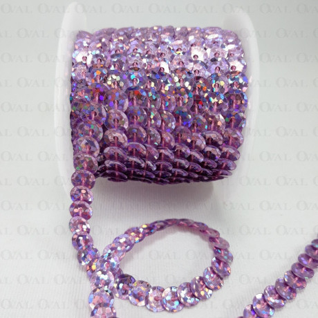 Sequins on tape 10 yard lilac 3983