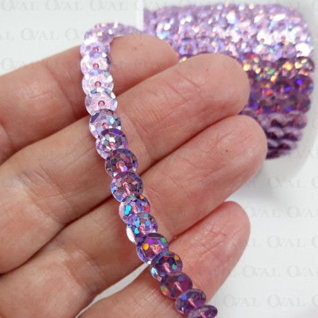 Sequins on tape 10 yard lilac 3983