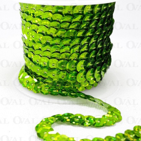 Sequins on tape 10 yards green 3984