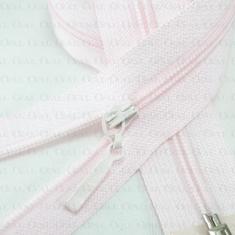 Dividing zip *3 45, 50, 55 cm / 50 pcs pink 3986
