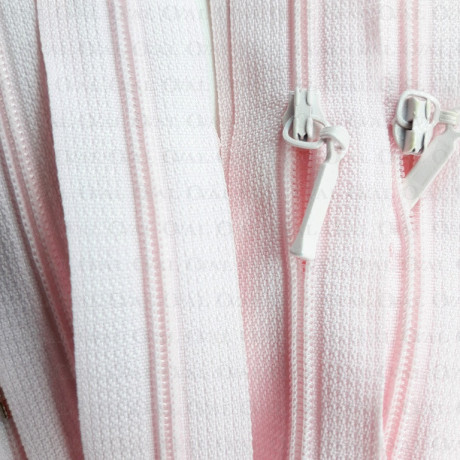 Dividing zip *3 45, 50, 55 cm / 50 pcs pink 3986