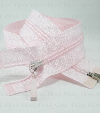 Dividing zip *3 45, 50, 55 cm / 50 pcs pink 3986