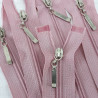 Zip *3 separating 45, 50, 55 cm / 50 pcs pink 3988