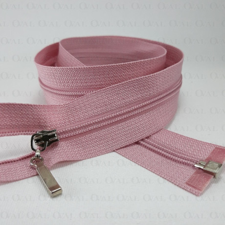 Zip *3 separating 45, 50, 55 cm / 50 pcs pink 3988