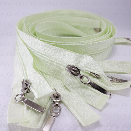 Zip *3 open-end 50cm, 55cm / 50pcs green 3989