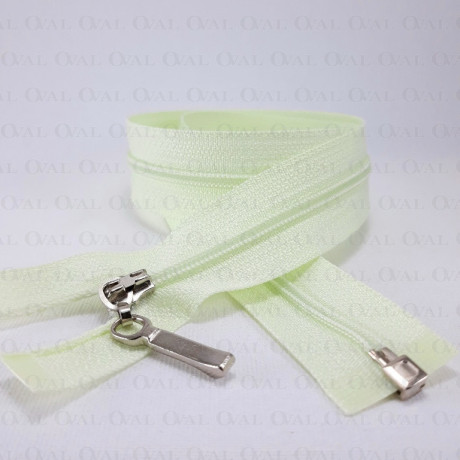 Zip *3 open-end 50cm, 55cm / 50pcs green 3989