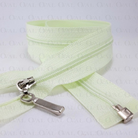 Zip *3 open-end 50cm, 55cm / 50pcs green 3989