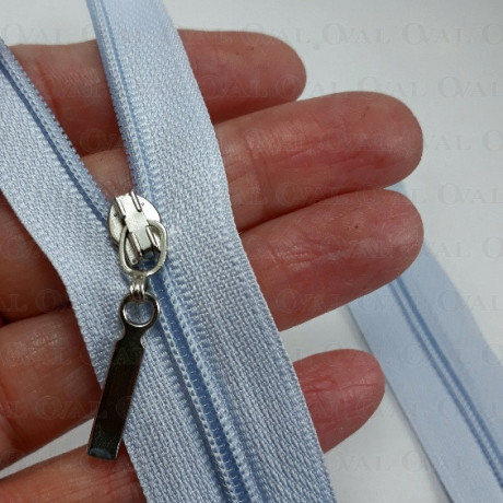 Zip *3 separating 55cm /50pcs blue 3991