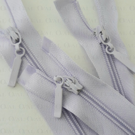 Zip  *3 separating 50cm pale violet 3998