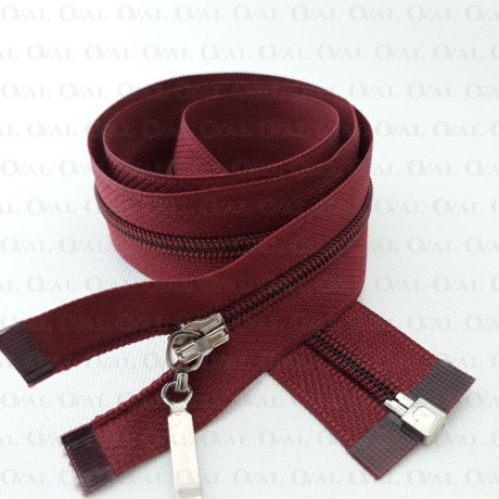 Zip *3 divisible 55cm /50pcs burgundy 3999