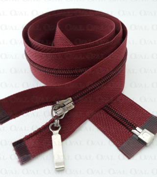 Zip *3 divisible 55cm /50pcs burgundy 3999