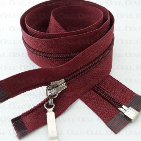 Zip *3 divisible 55cm /50pcs burgundy 3999