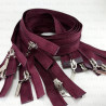 Zip *3 separating top/bottom 50cm, 55cm /50pcs burgundy 4000