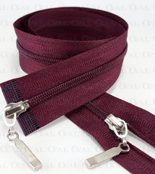 Zamek  rozdzielczy góra/dół 50cm, 55cm /50szt  burgund  4000