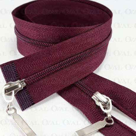 Zamek  rozdzielczy góra/dół 50cm, 55cm /50szt  burgund  4000