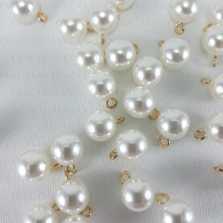 Pearl button 8mm/144pcs 4002