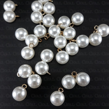 Pearl button 8mm/144pcs 4002