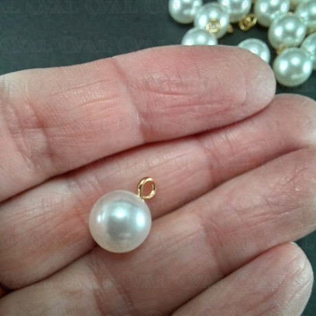Pearl button 8mm/144pcs 4002