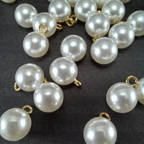 Pearl button 8mm/144pcs 4002