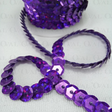 Sequins on tape 10 yards purple 4005