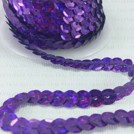 Sequins on tape 10 yards purple 4005