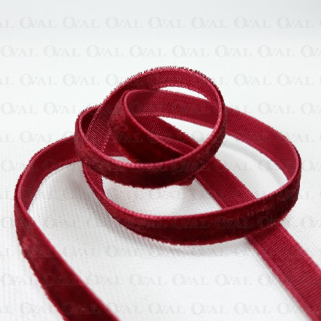 Aksamitka bordo 6mm/25yard  4007