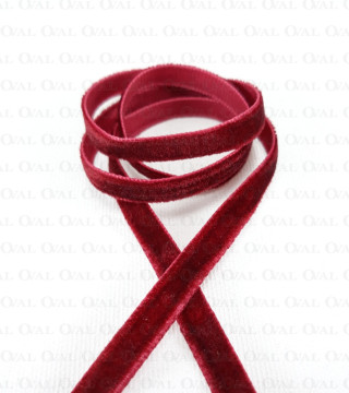 Aksamitka bordo 6mm/25yard  4007