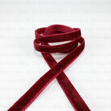 Aksamitka bordo 6mm/25yard  4007