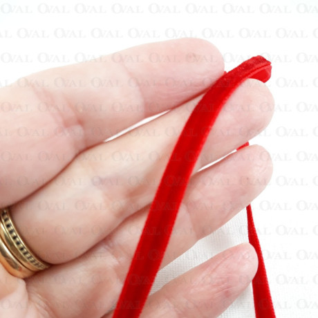 Velvet ribbon red 6mm/25 yards 4008