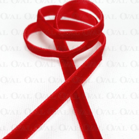 Velvet ribbon red 6mm/25 yards 4008