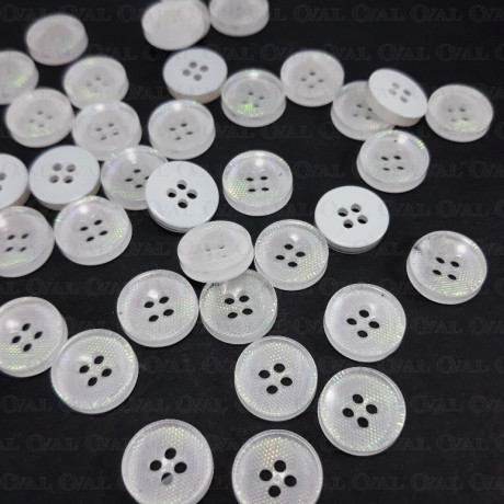 Iridescent button 12.5mm/100pcs 3885