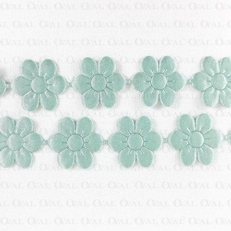 Taśma atłasowa kwiatki 25mm/1m 2407