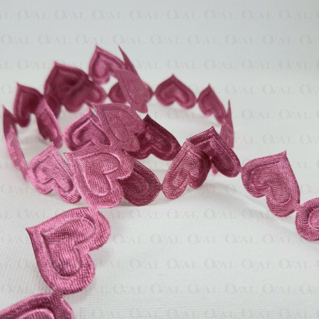 Satin ribbon heart 20mm/1m 160