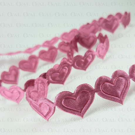 Satin ribbon heart 20mm/1m 160