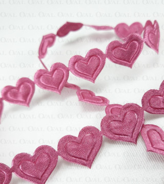 Satin ribbon heart 20mm/1m 160