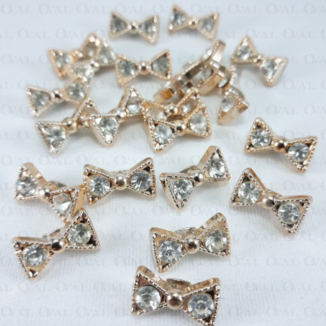 Button bow 16mm / 10 or 100 pcs 4017