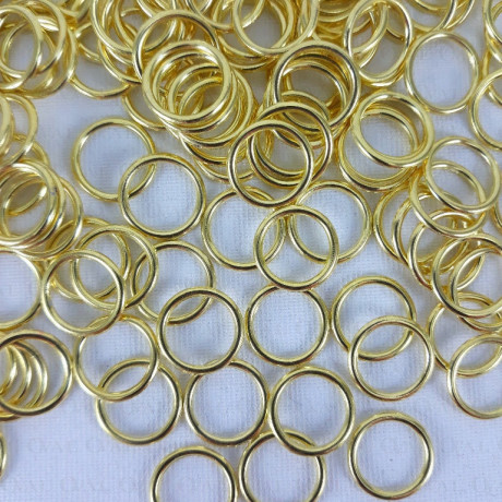 Strap rings 6, 8, 10, 12, 16 mm / 200 pcs gold 2619 E