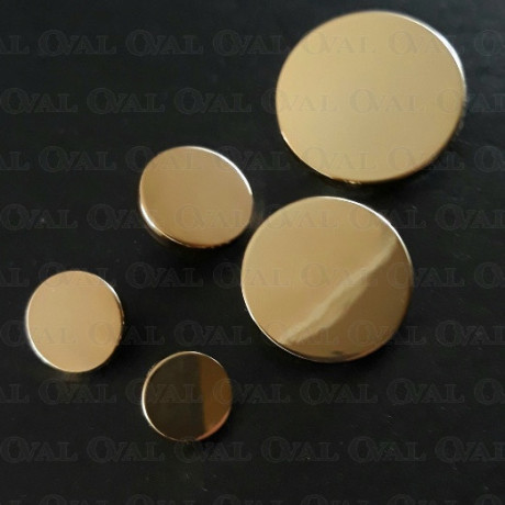 Gold metal buttons 10, 12, 15, 20, 25mm / 10 or 100 pcs 4062