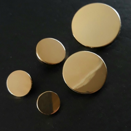 Guziki metalowe złote 10,12,15,20,25mm/10szt 4062 - 22206