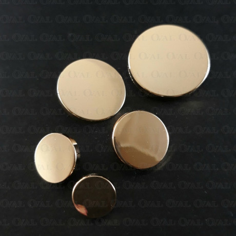 Gold metal buttons 10, 12, 15, 20, 25mm / 10 or 100 pcs 4062