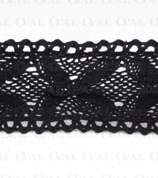 Cotton lace 42mm /1 or 25y black 3808